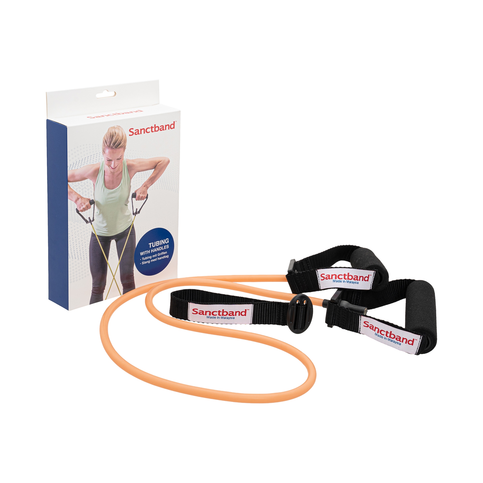 Sanctband Fitness Tube Set mit Griffen und Türanker | 1,4 m | extra leicht