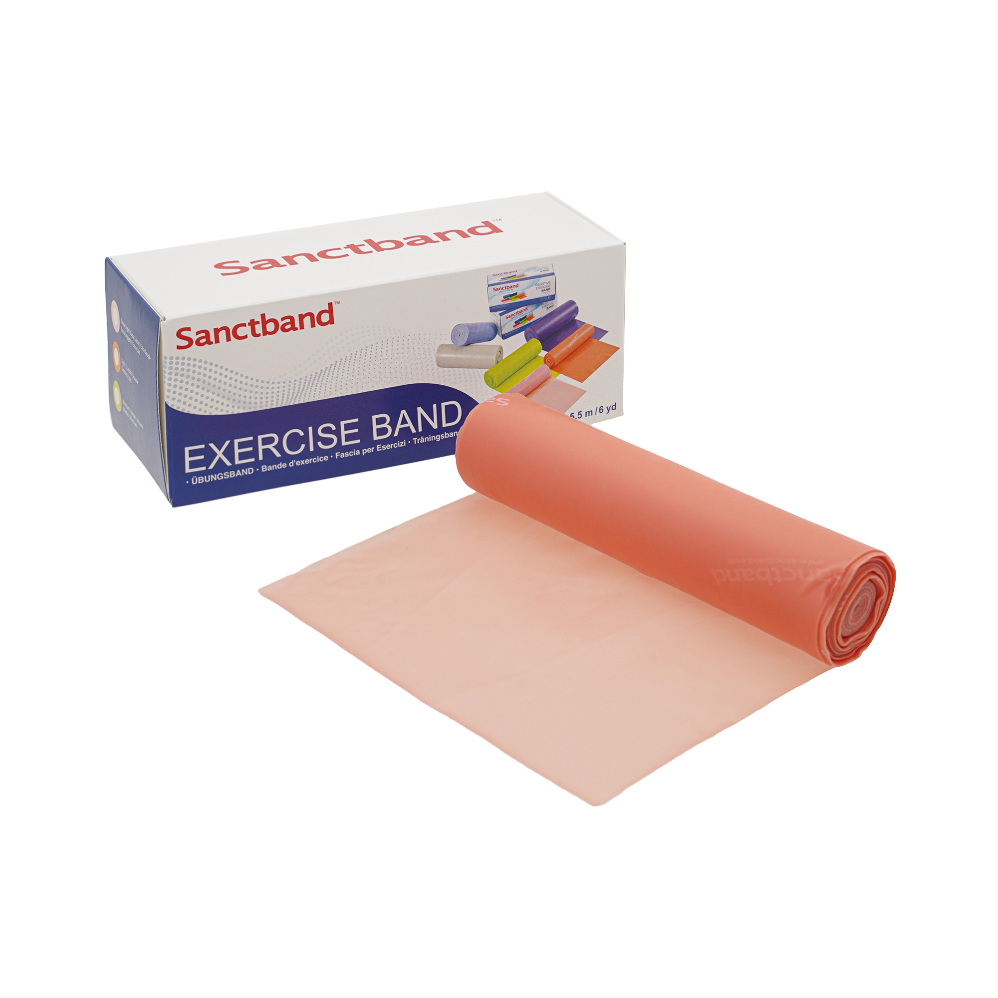 Sanctband Fitnessband Rolle | 5,5m | extra leicht - Pfirsich